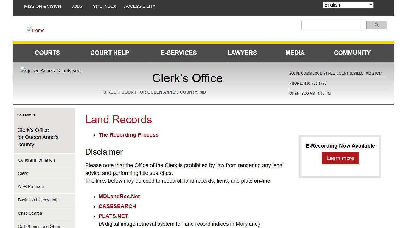 Land Records Maryland Courts